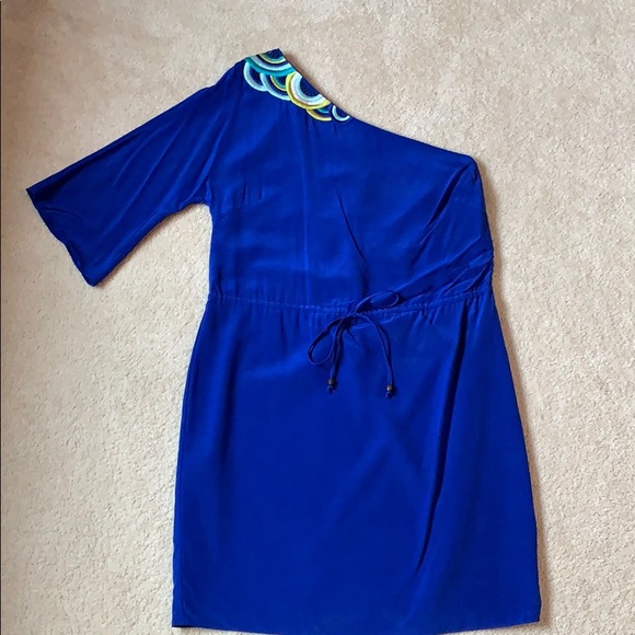 Trina Turk One Shoulder Blue Dress - Picture 3 of 6